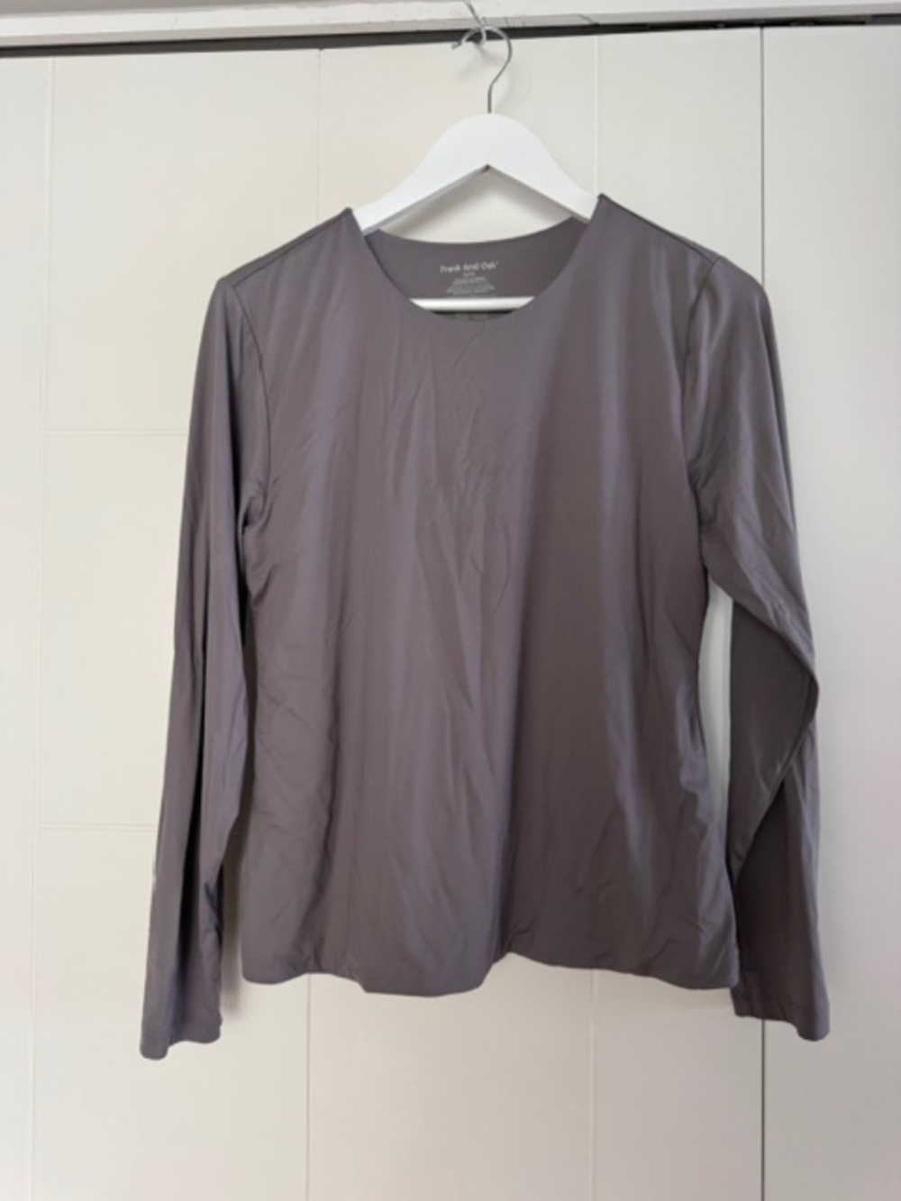 Frank And Oak 2 Long Sleeve Tops - Taupe + Ivory - L/XL